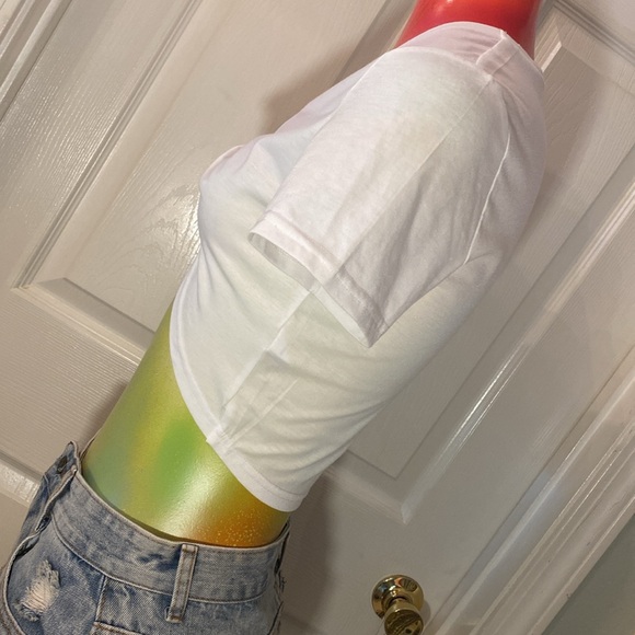 White Twist Front Crop Top - Picture 5 of 10